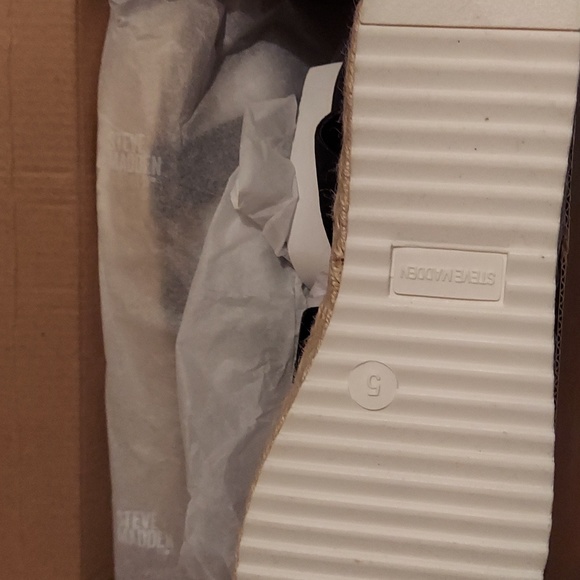 Steve Madden Girls Kimmie Little Kid Espadrilles Black 5 Medium (B M) Big Kid - Picture 5 of 7